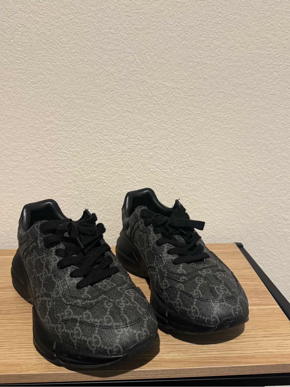 Black Gucci Rython Sneakers